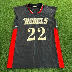 Vintage UNLV Rebels Teamwork #22 Basketball Jersey Mens Medium Navy Blue USA 90s